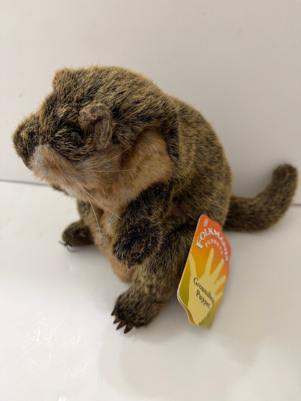Folkmanis Groundhog Puppet Plush Toy Brown NEW with TAGS